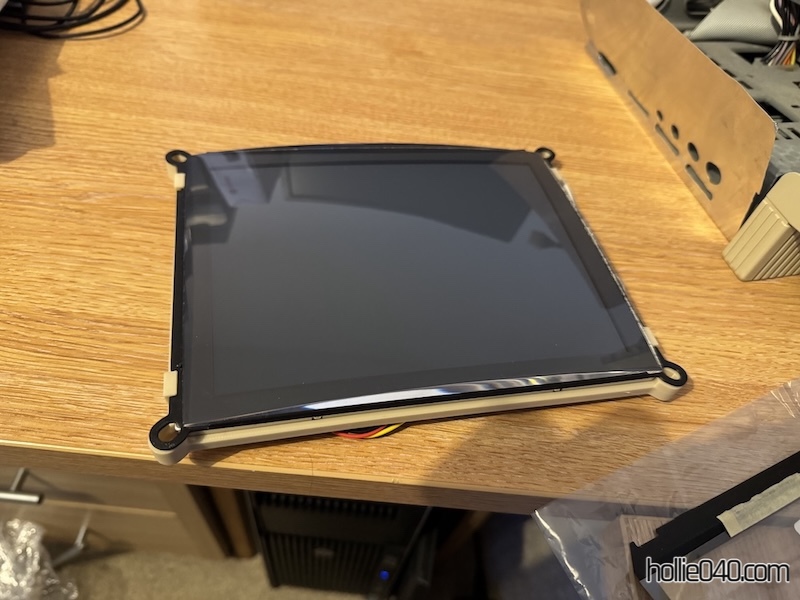 Photo of the acrylic lens on top of the LCD screen