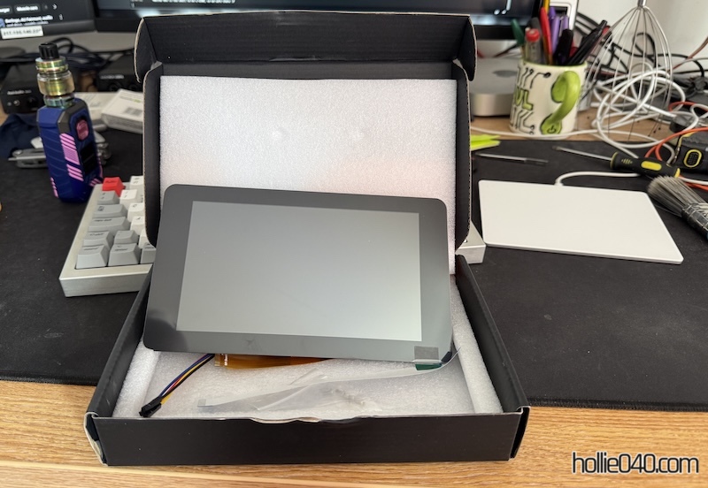 Photo of a 7" touchscreen display in it’s box